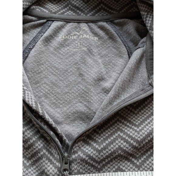 Eddie Bauer Half Zip Pullover Mock Neck Sweater Gray Athletic Medium - Picture 10 of 10